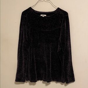 Croft & Barrow Black chenille sweater